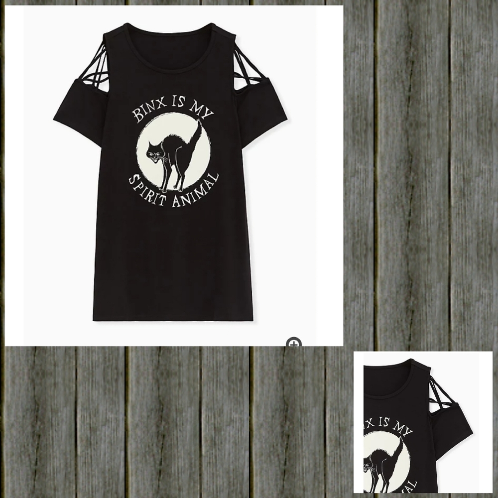 TORRID DISNEY HOCUS POCUS BINX TOP